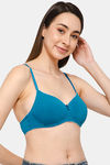 Intimacy Padded Non Wired Medium Coverage T-Shirt Bra - Sky Blue — thumbnail 3